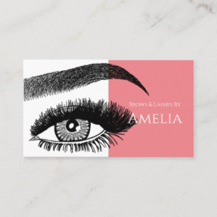 Brows & Lashes Microblading, Eyelash Extensions Business Card