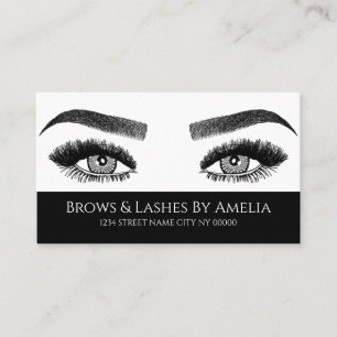 Brows & Lashes Microblading, Eyelash Extensions Business Card