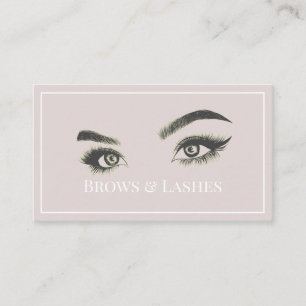 Brows & Lashes Microblading, Eyelash Extensions Business Card