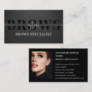 Brows Makeup Artist Modern Beauty Salon Photo Business Card