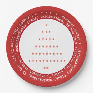 Browser Cookies for Santa Christmas Paper Plates