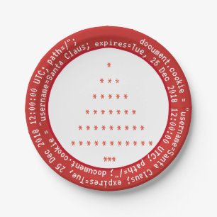 Browser Cookies for Santa Christmas Plate