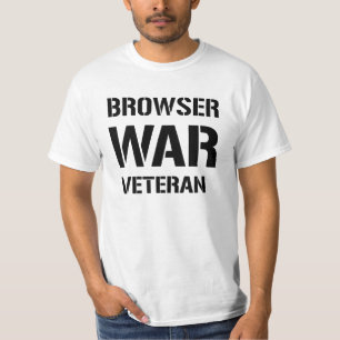BROWSER WAR VETERAN - White Web Developer Shirt