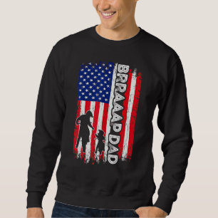 Brraaap Dad American Flag Dirt Bike Motocross Fath Sweatshirt