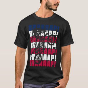 Brraaap Motocross American flag Dirt Bike T-Shirt