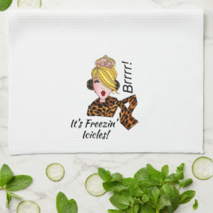 “Brrrr - It’s Freezin’ Icicles!” Tea Towel