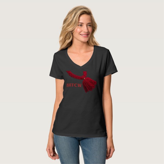 BRTCWest Ladies' V-Neck in Black T-Shirt (Front Full)