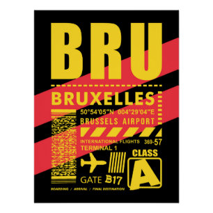 BRU Brussels Airport Poster