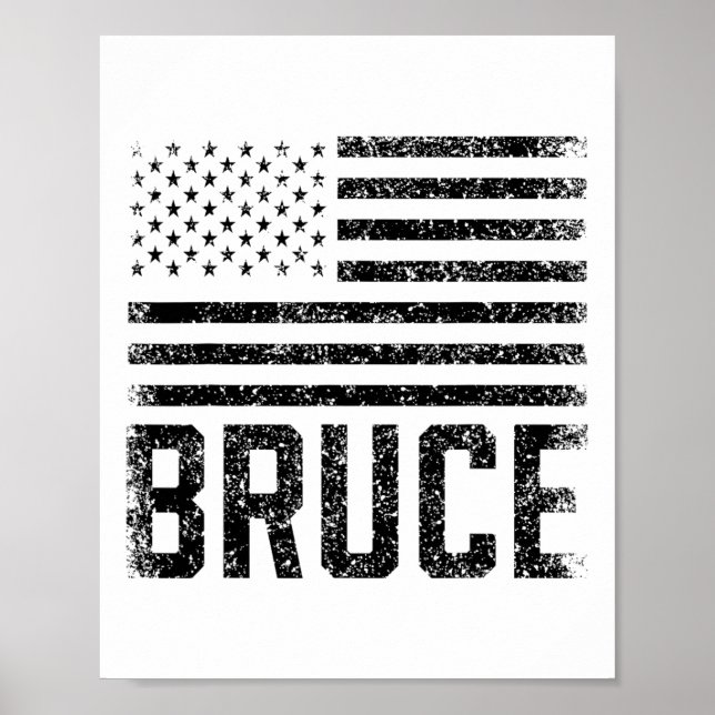 Bruce Birthday Forename Name Personalised Usa  Poster (Front)