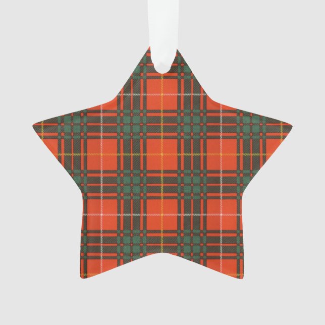Bruce clan Plaid Scottish tartan Ornament (Front)