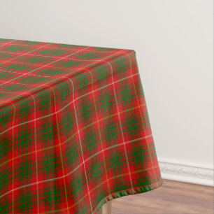 Bruce clan tartan red green plaid tablecloth