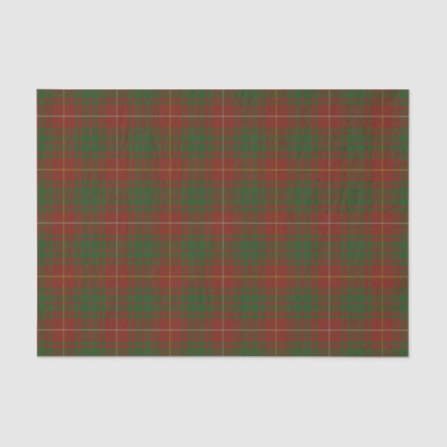 Bruce Clan tartan - reds greens Tissue Paper (Front)