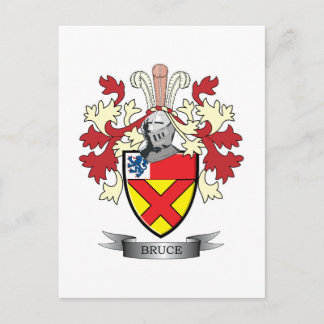 Bruce Family Crest Coat of Arms Postcard