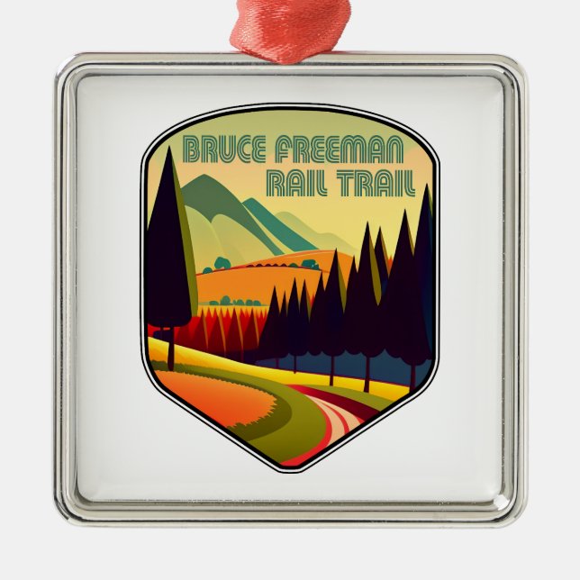 Bruce Freeman Rail Trail Colours Metal Tree Decoration (Front)