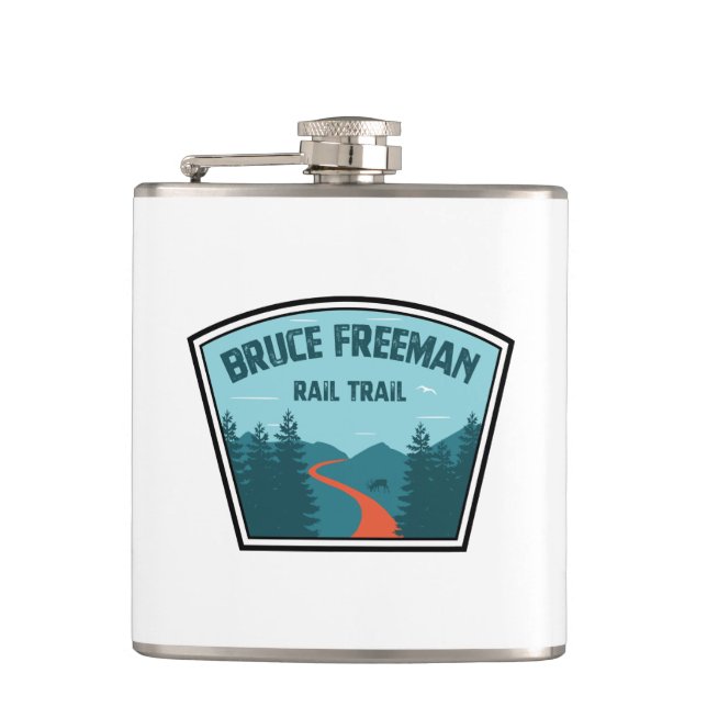 Bruce Freeman Rail Trail Hip Flask (Front)