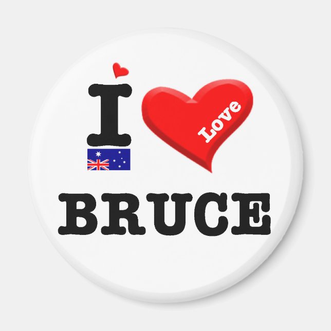 BRUCE - I Love Magnet (Front)