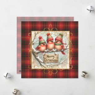 Bruce Modern Original Scottish Tartan Christmas Holiday Card
