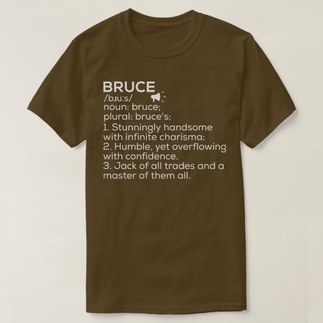 Bruce Name Definition Bruce Meaning Bruce Name Mea T-Shirt (Design Front)