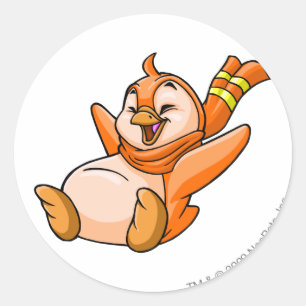 Bruce Orange Classic Round Sticker