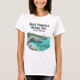 Bruce Peninsula Canada Cute Pastel Landscape T-Shirt