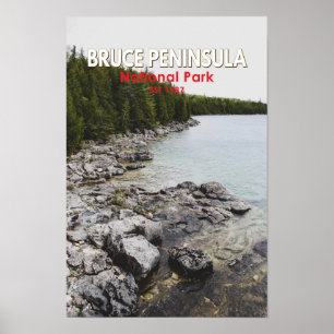 Bruce Peninsula National Park Canada Art Vintage Poster