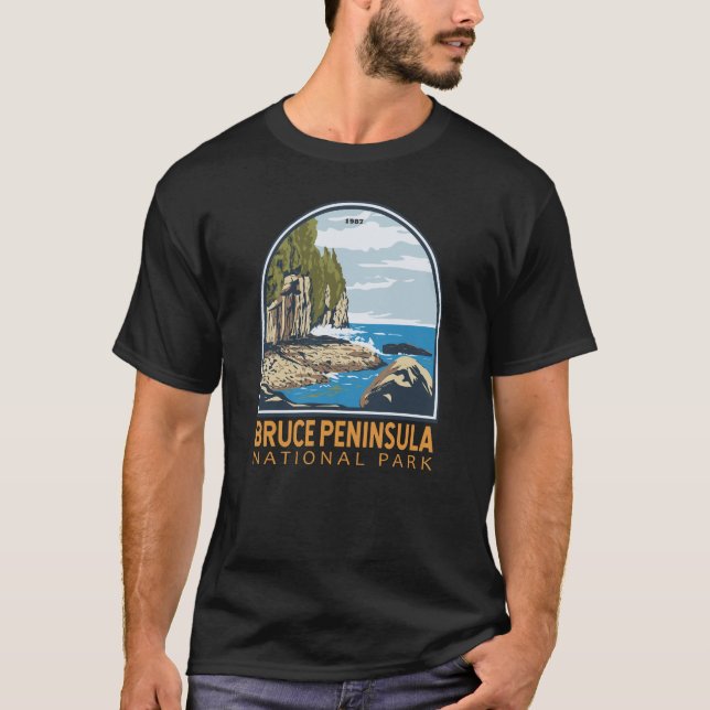 Bruce Peninsula National Park Canada Travel Art T-Shirt (Front)