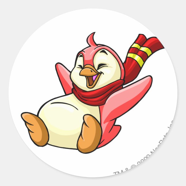 Bruce Red Classic Round Sticker (Front)