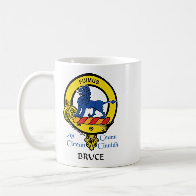 BRUCE Scottish Clan Crest Mug (Left)