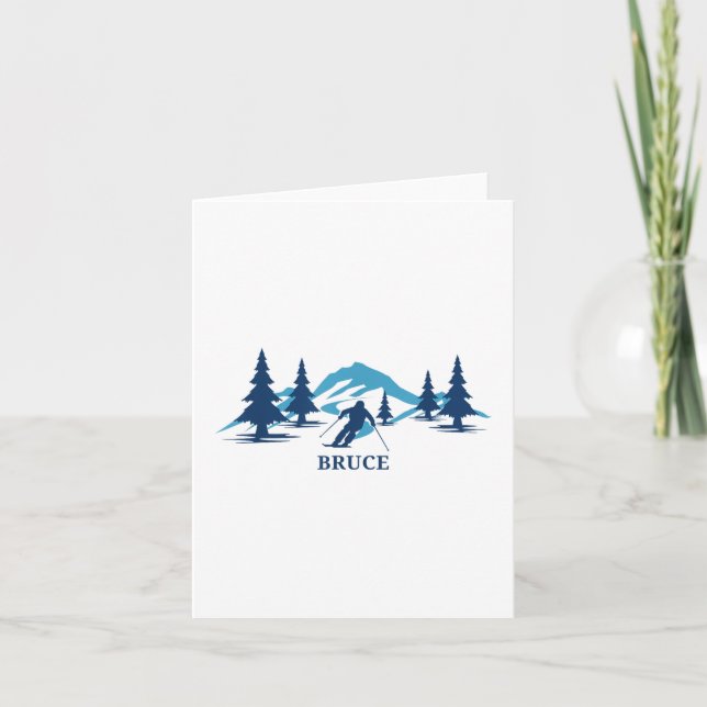 Bruce Ski Resort Skiing Skier _1  Card (Front)