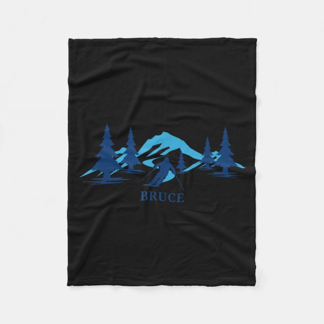 Bruce ski resort skiing skier  fleece blanket (Front)