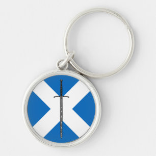 Bruce Sword on Saltire Key Ring