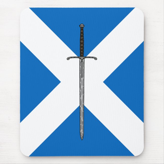 Bruce Sword on Saltire Mouse Pad (Front)