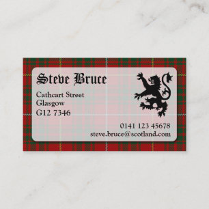 Bruce Tartan Business Card