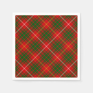 Bruce tartan red green plaid napkin