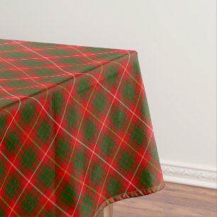 Bruce tartan red green plaid tablecloth