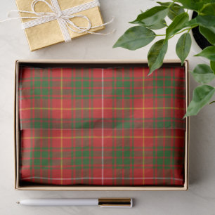 Bruce tartan red green plaid tissue paper