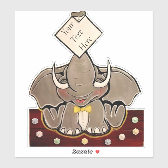 Bruce, The Elephant Speller Sticker (Sheet)