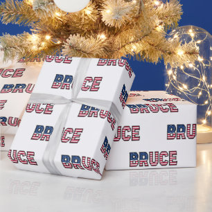 Bruce Vorname Name USA US Geschenkpapier Papier Wrapping Paper