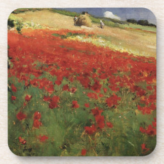 BRUCE, William Blair poppies poppy red flowers vin Coaster