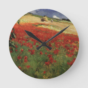 BRUCE, William Blair poppies poppy red flowers vin Round Clock