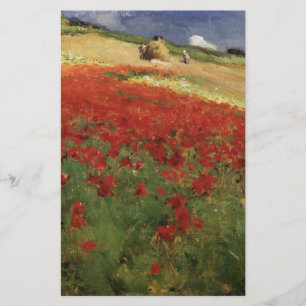 BRUCE, William Blair poppies poppy red flowers vin Stationery