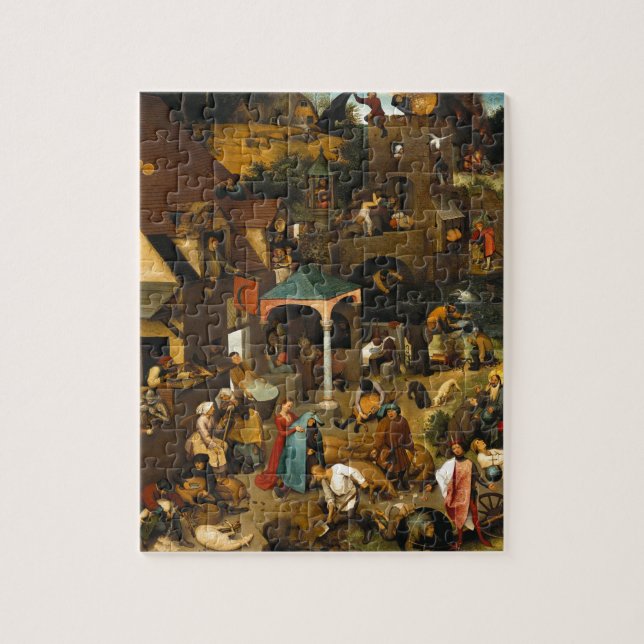 Bruegel Netherlandish Proverbs Jigsaw Puzzle (Vertical)