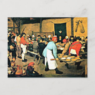 Bruegel the Elder-Peasant Wedding-1568 Postcard