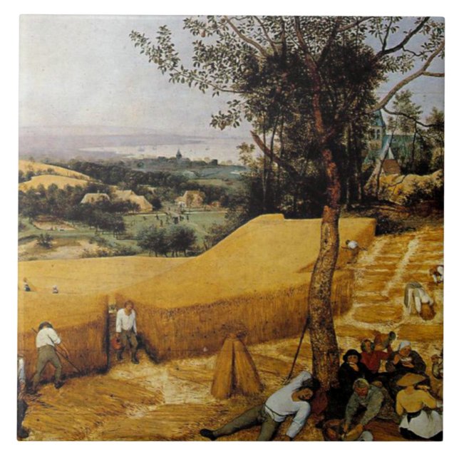 Bruegel the Elder - The Harvesters Tile (Front)