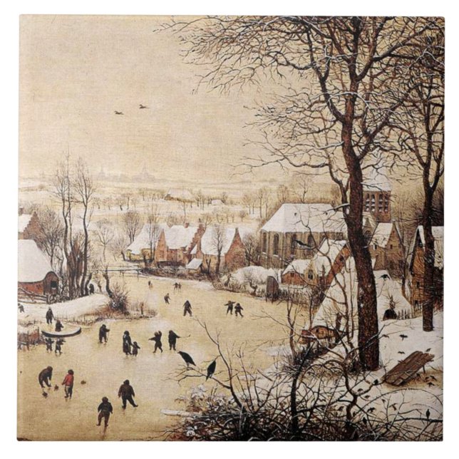Bruegel the Elder - Winter Landscape  Tile (Front)