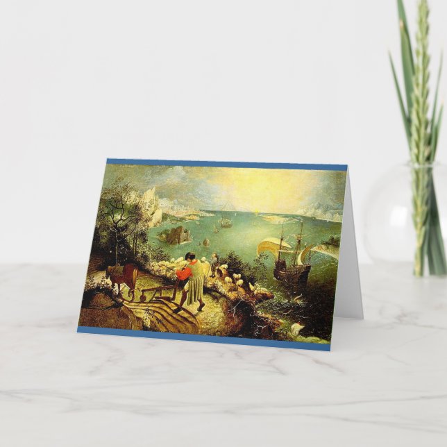 Bruegel's Landscape with the Fall of Icarus - 1558 Card (Front)