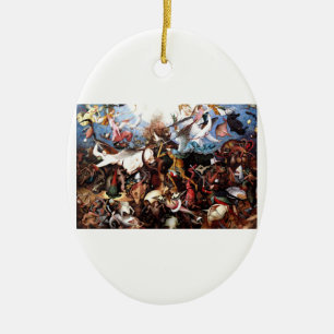 Bruegel's "The Fall Of The Rebel Angels" (1562) Ceramic Tree Decoration