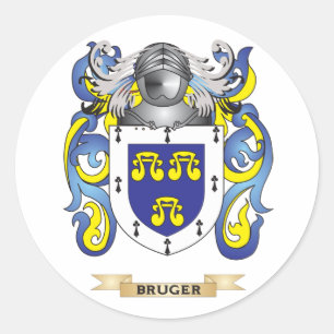 Bruger Coat of Arms (Family Crest) Classic Round Sticker