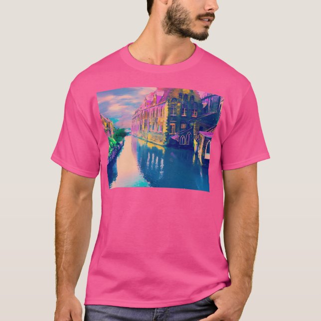 Bruges 2 Watercolor T-Shirt (Front)