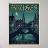 Bruges At Midnight Mediaeval Flanders Gothic Trave